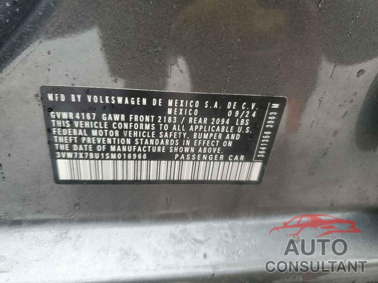 VOLKSWAGEN JETTA 2025 - 3VW7X7BU1SM016966