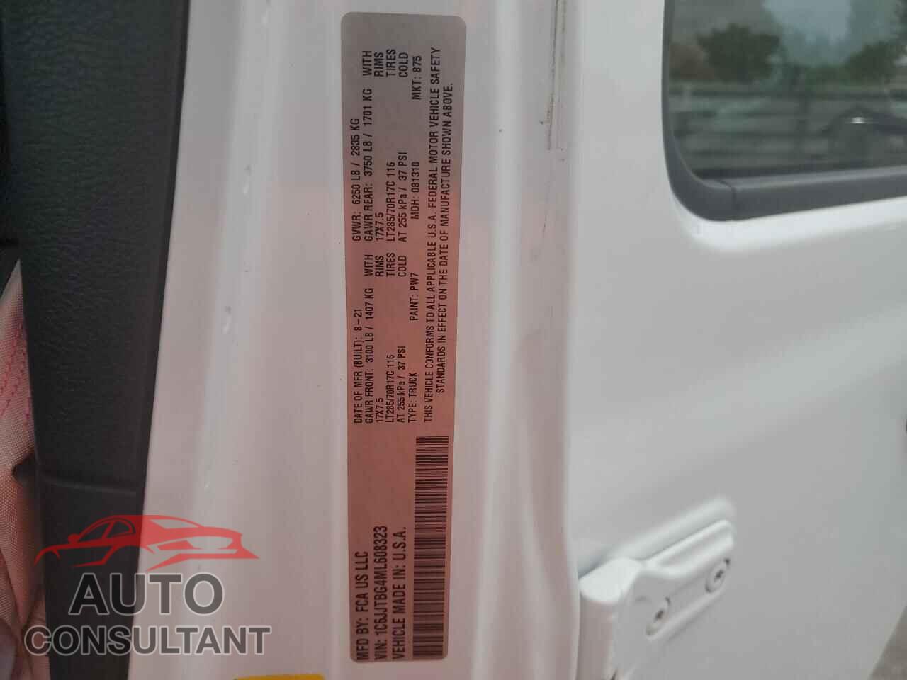 JEEP GLADIATOR 2021 - 1C6JJTBG4ML608323