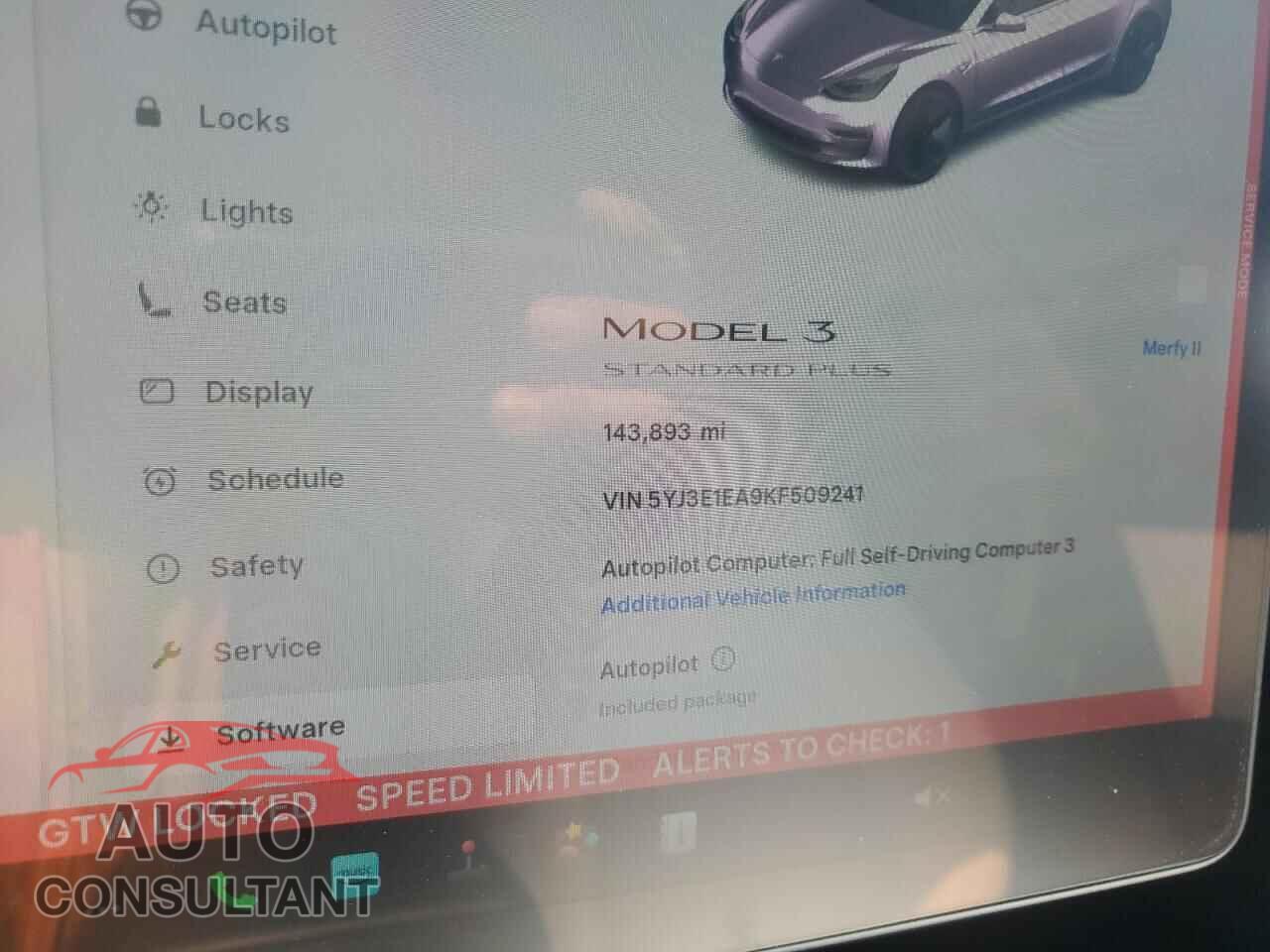 TESLA MODEL 3 2019 - 5YJ3E1EA9KF509241