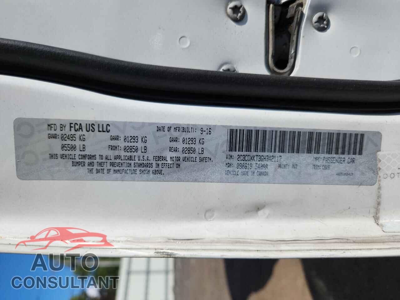 DODGE CHARGER 2016 - 2C3CDXKT3GH342117