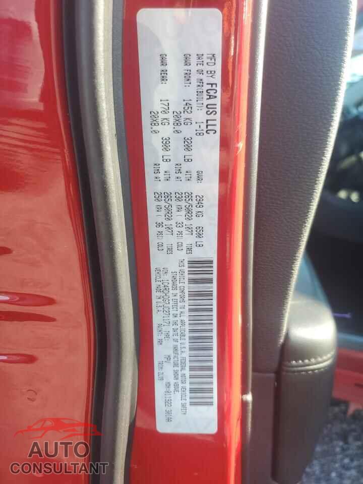 DODGE DURANGO 2018 - 1C4RDHDG7JC271171