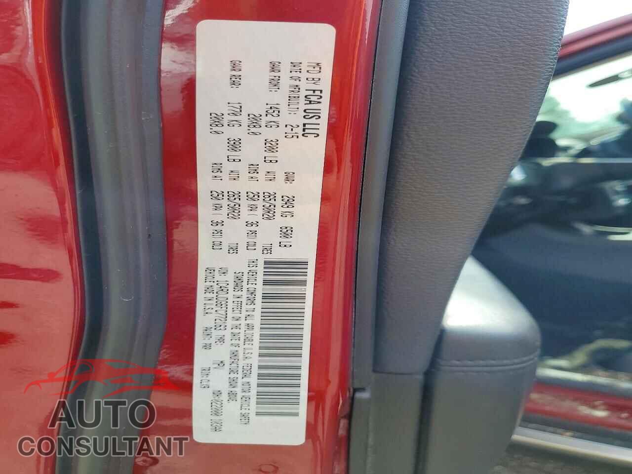 DODGE DURANGO 2015 - 1C4RDJDG6FC772163