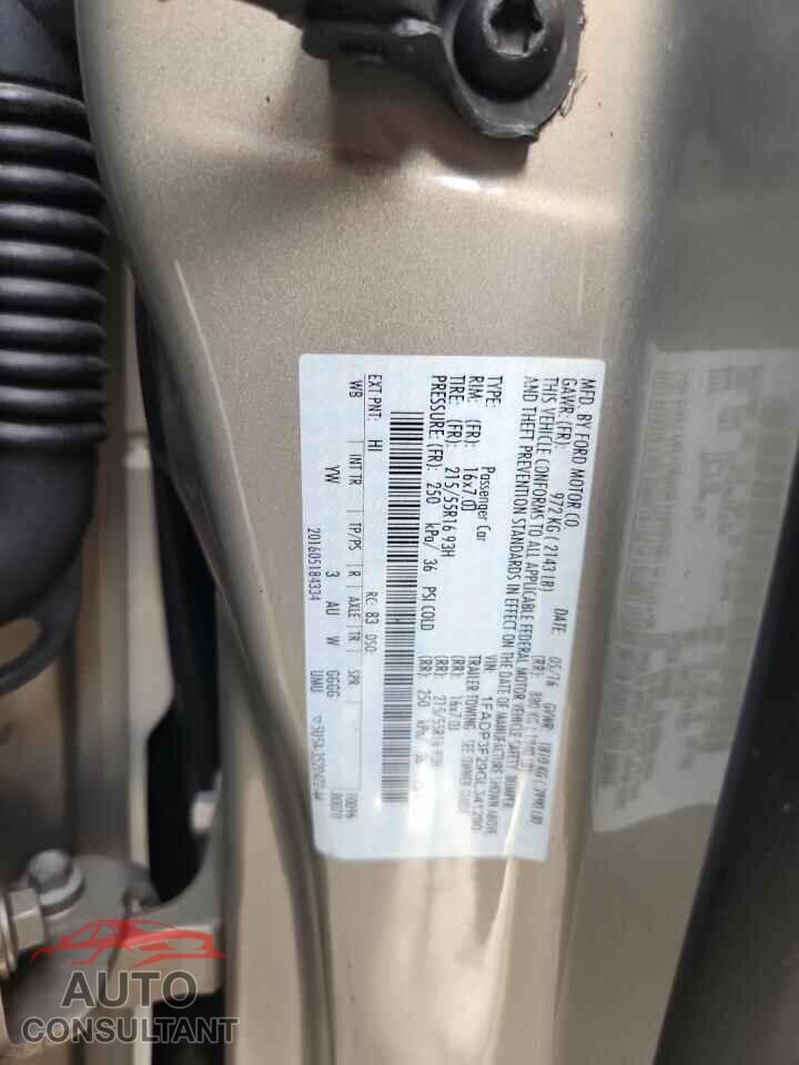 FORD FOCUS 2016 - 1FADP3F29GL341290