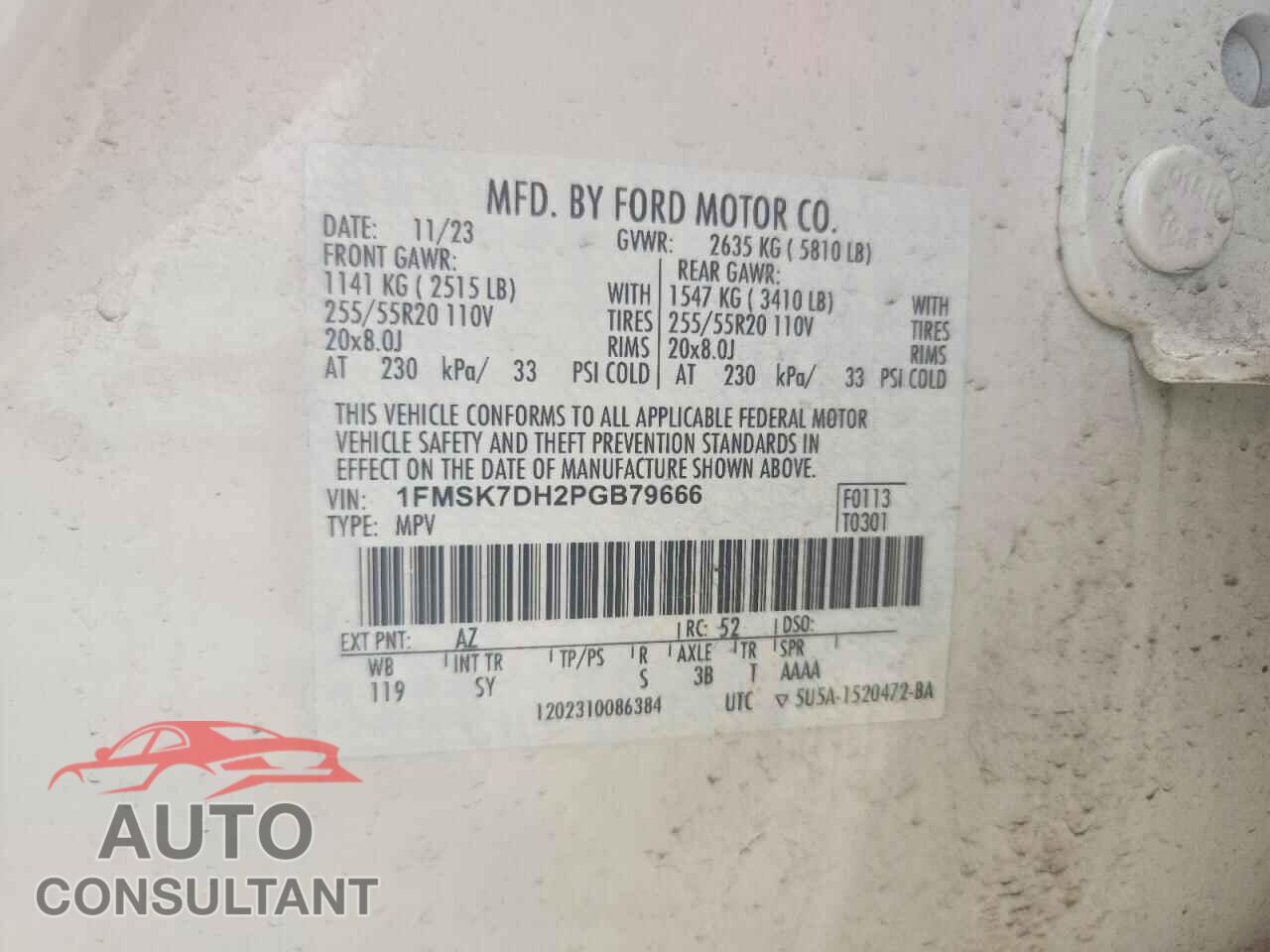 FORD EXPLORER 2023 - 1FMSK7DH2PGB79666