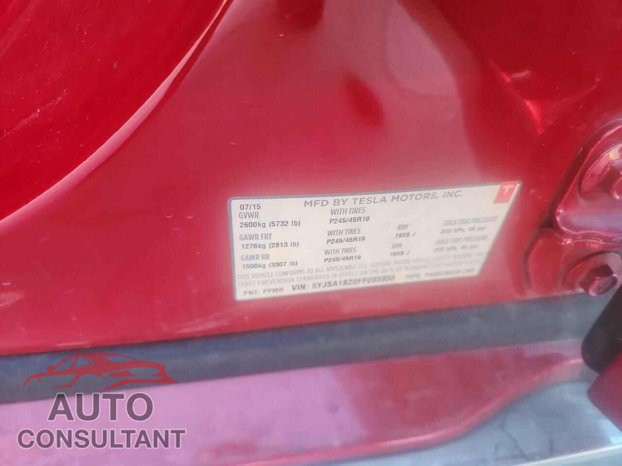 TESLA MODEL S 2015 - 5YJSA1S20FF095955