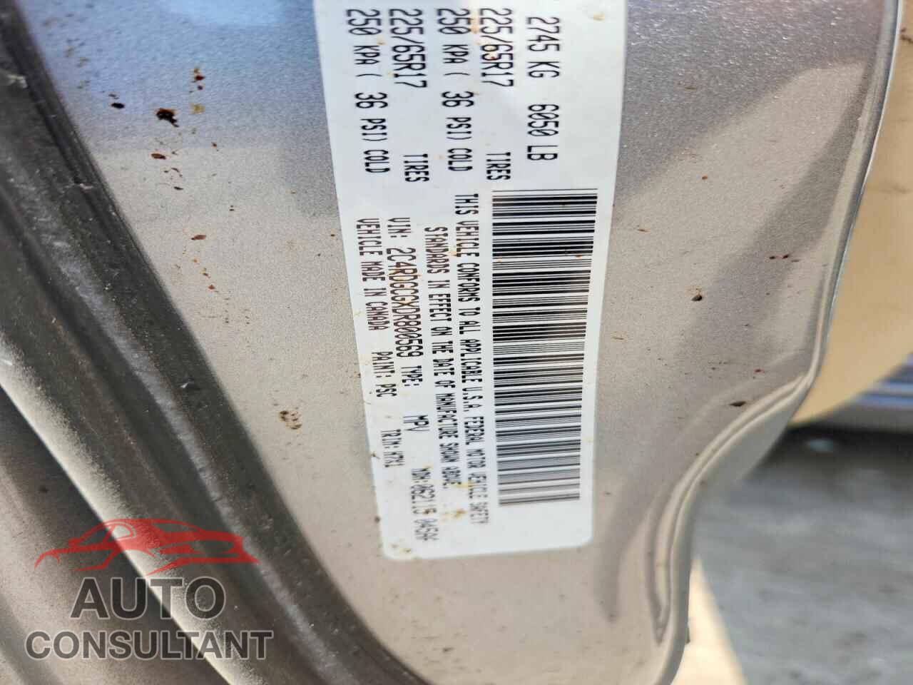 DODGE CARAVAN 2013 - 2C4RDGCGXDR800569