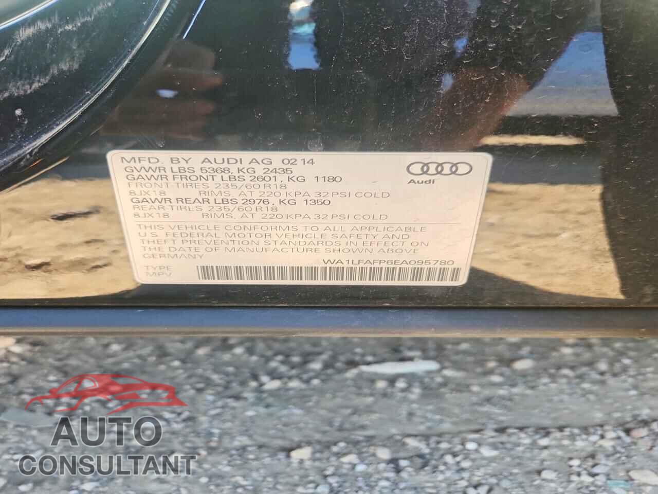 AUDI Q5 2014 - WA1LFAFP6EA095780