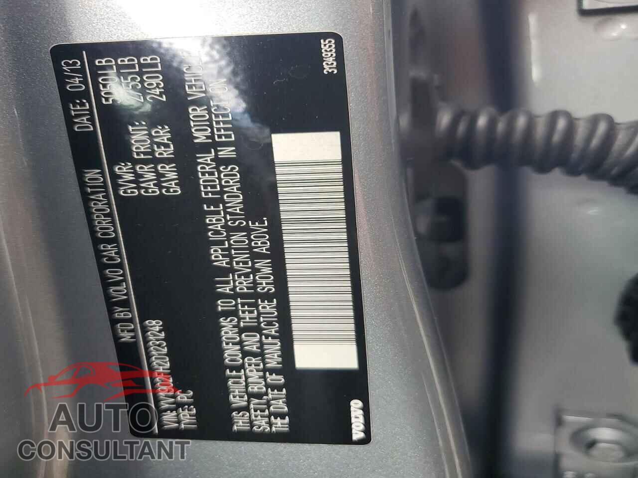 VOLVO S60 2013 - YV1902FH2D1231248