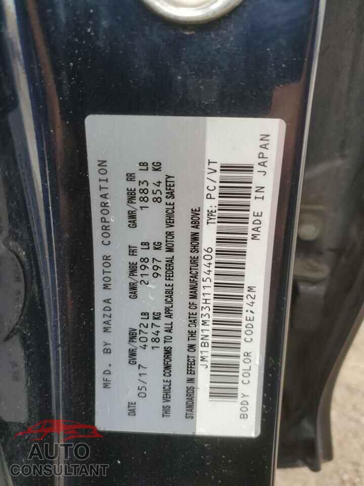 MAZDA 3 2017 - JM1BN1M33H1154406
