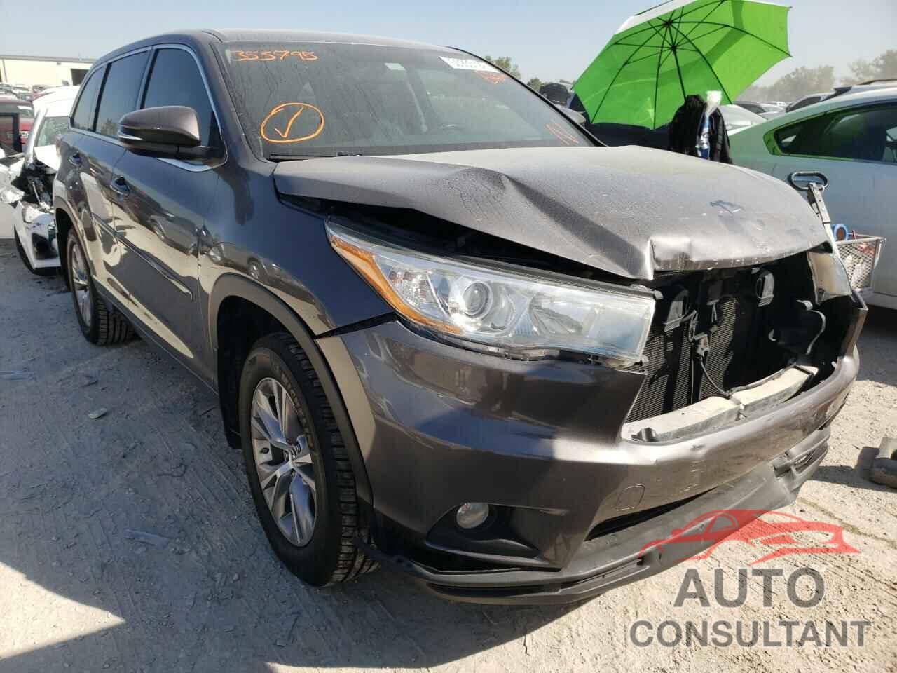 TOYOTA HIGHLANDER 2016 - 5TDBKRFH3GS353795