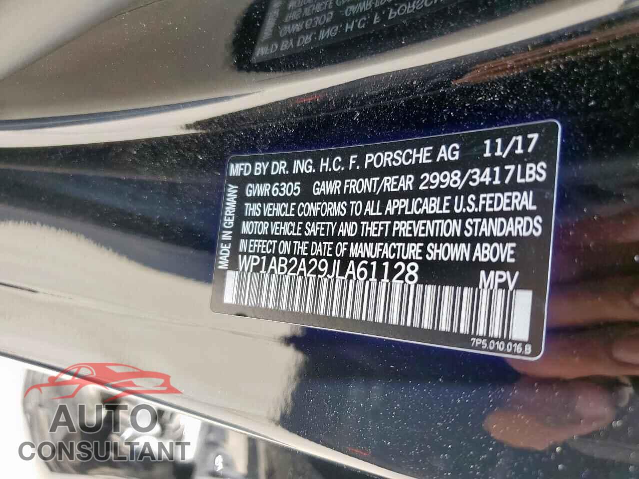 PORSCHE CAYENNE 2018 - WP1AB2A29JLA61128