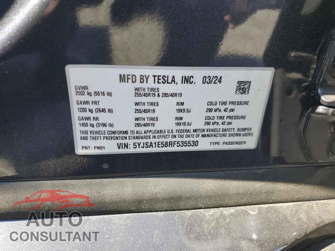TESLA MODEL S 2024 - 5YJSA1E58RF535530