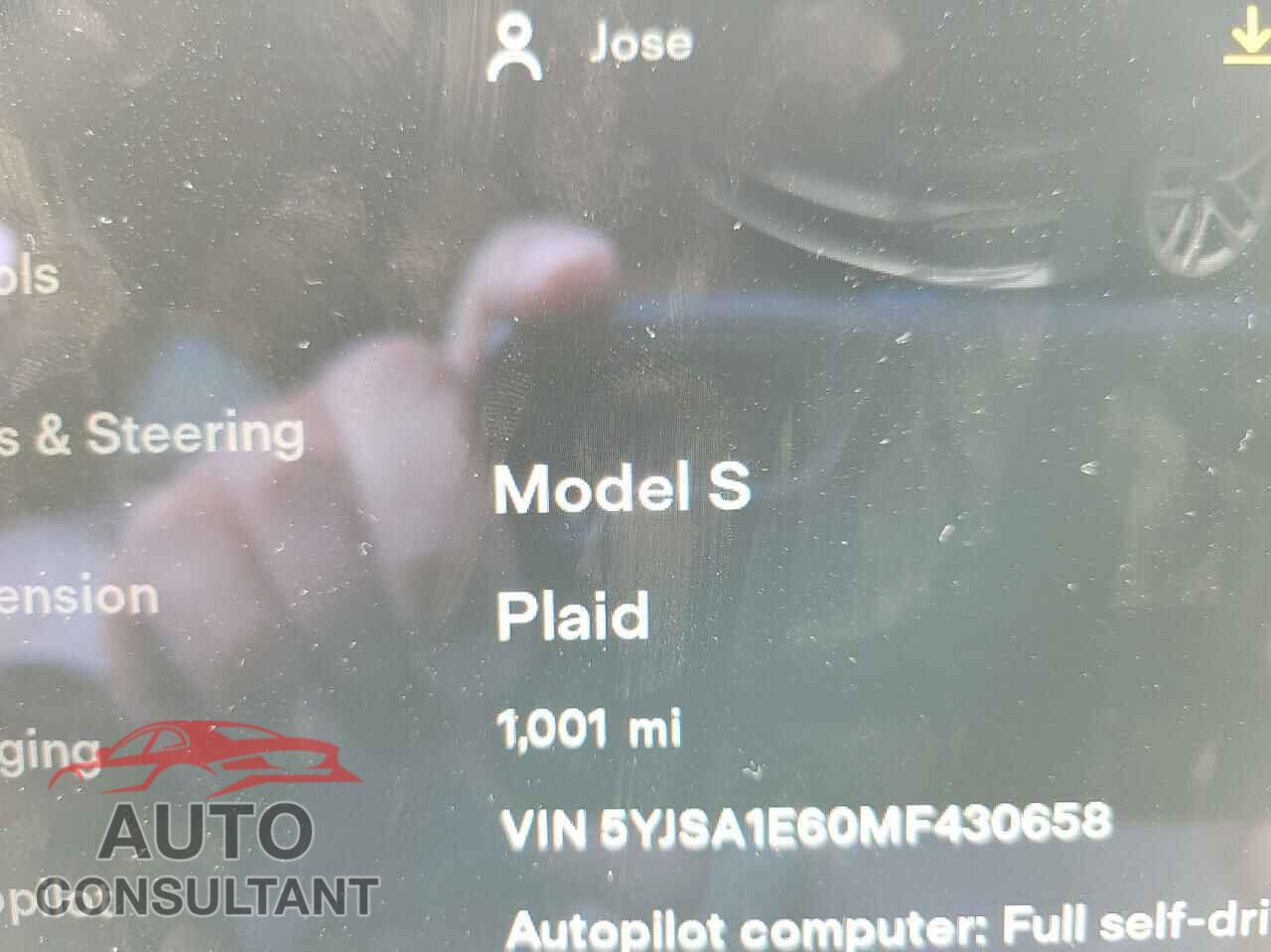 TESLA MODEL S 2021 - 5YJSA1E60MF430658