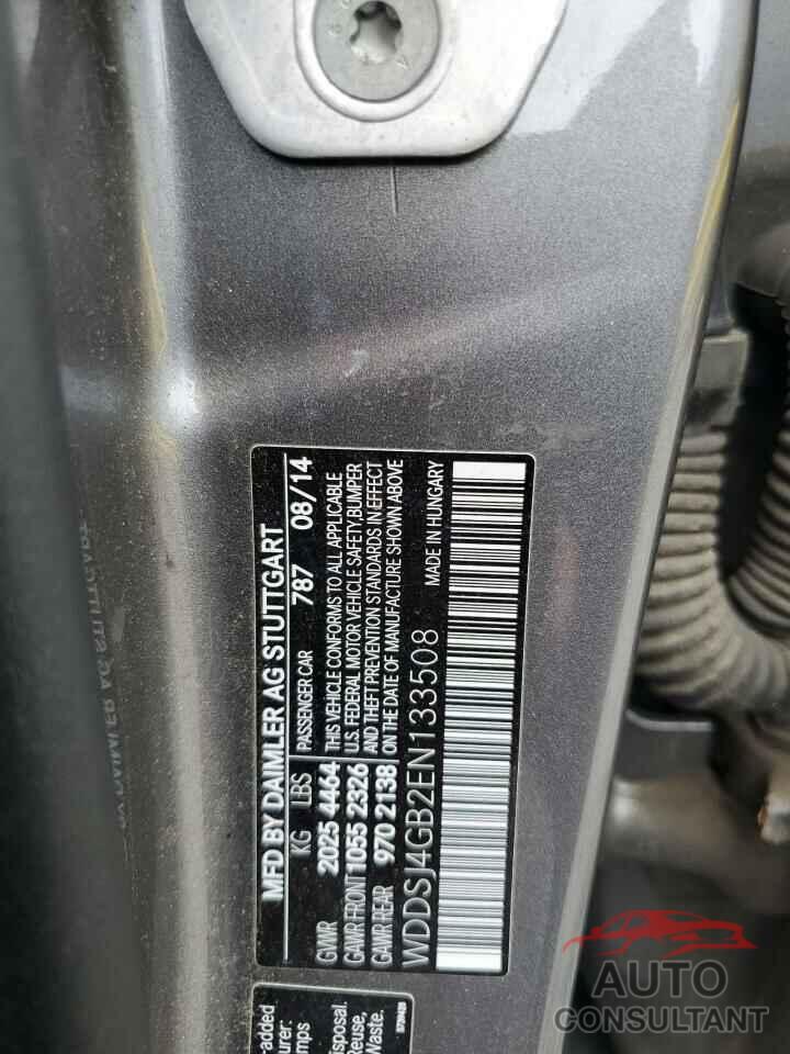 MERCEDES-BENZ CLA-CLASS 2014 - WDDSJ4GB2EN133508