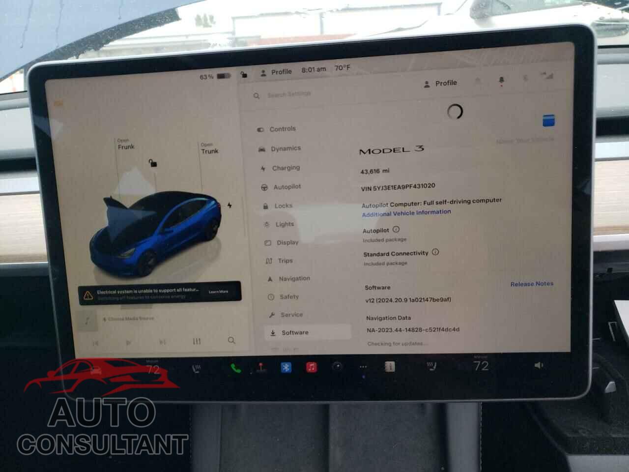 TESLA MODEL 3 2023 - 5YJ3E1EA9PF431020