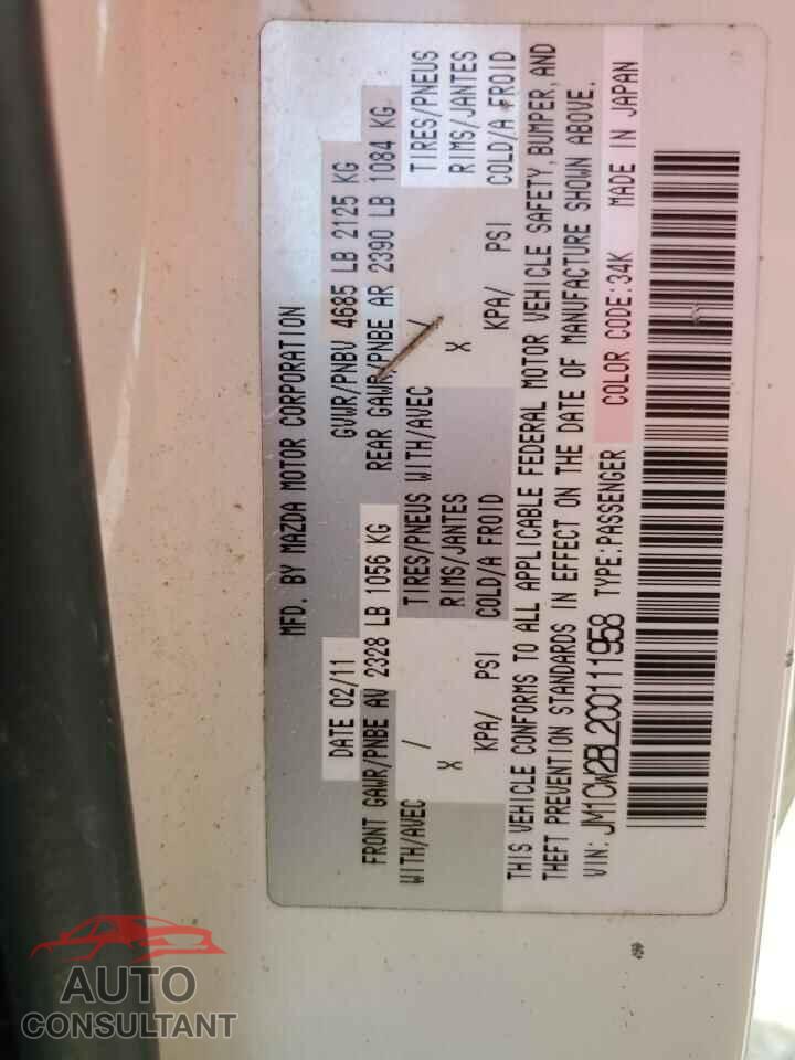 MAZDA 5 2012 - JM1CW2BL2C0111958