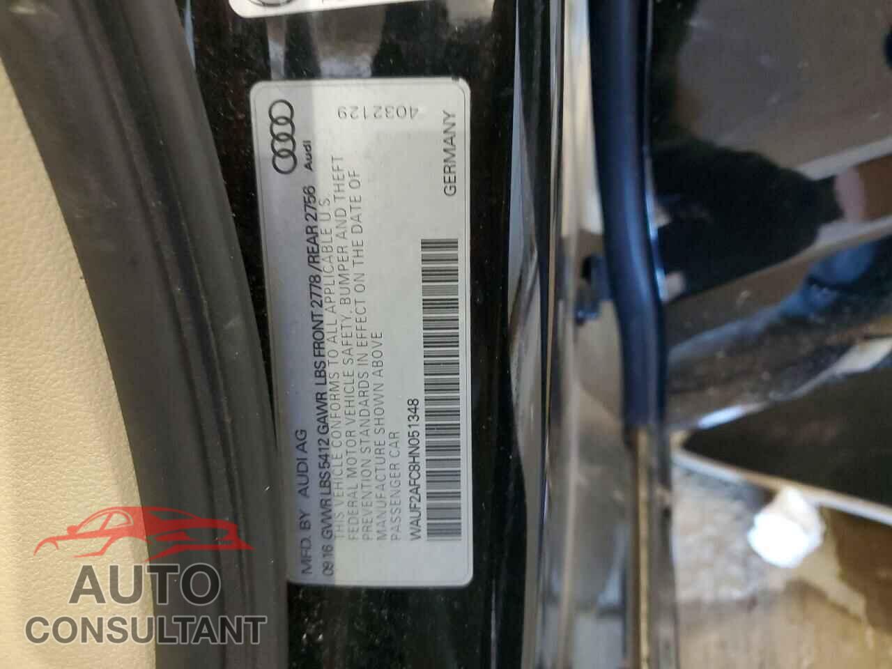 AUDI A6 2017 - WAUF2AFC8HN051348