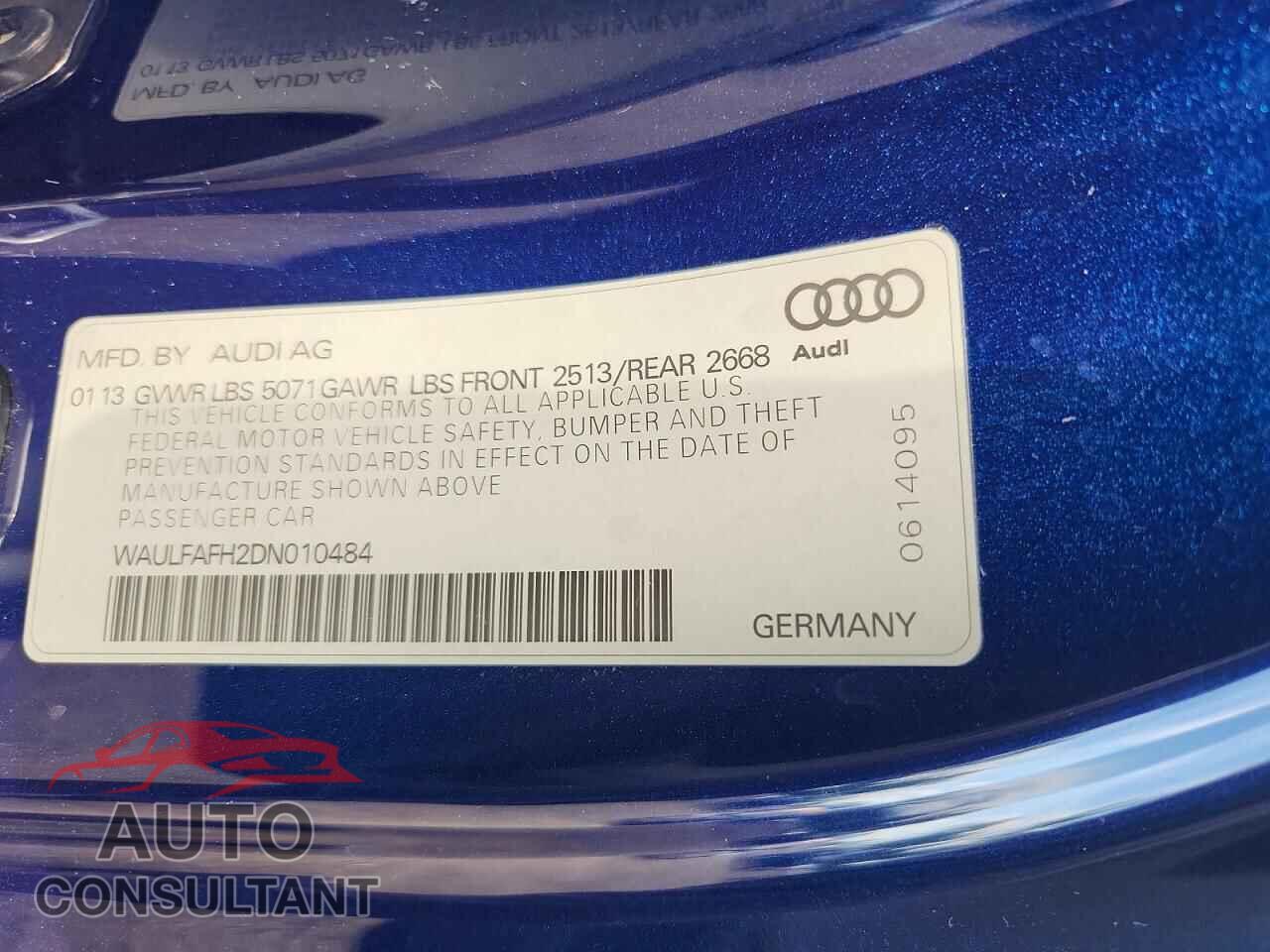 AUDI A5 2013 - WAULFAFH2DN010484