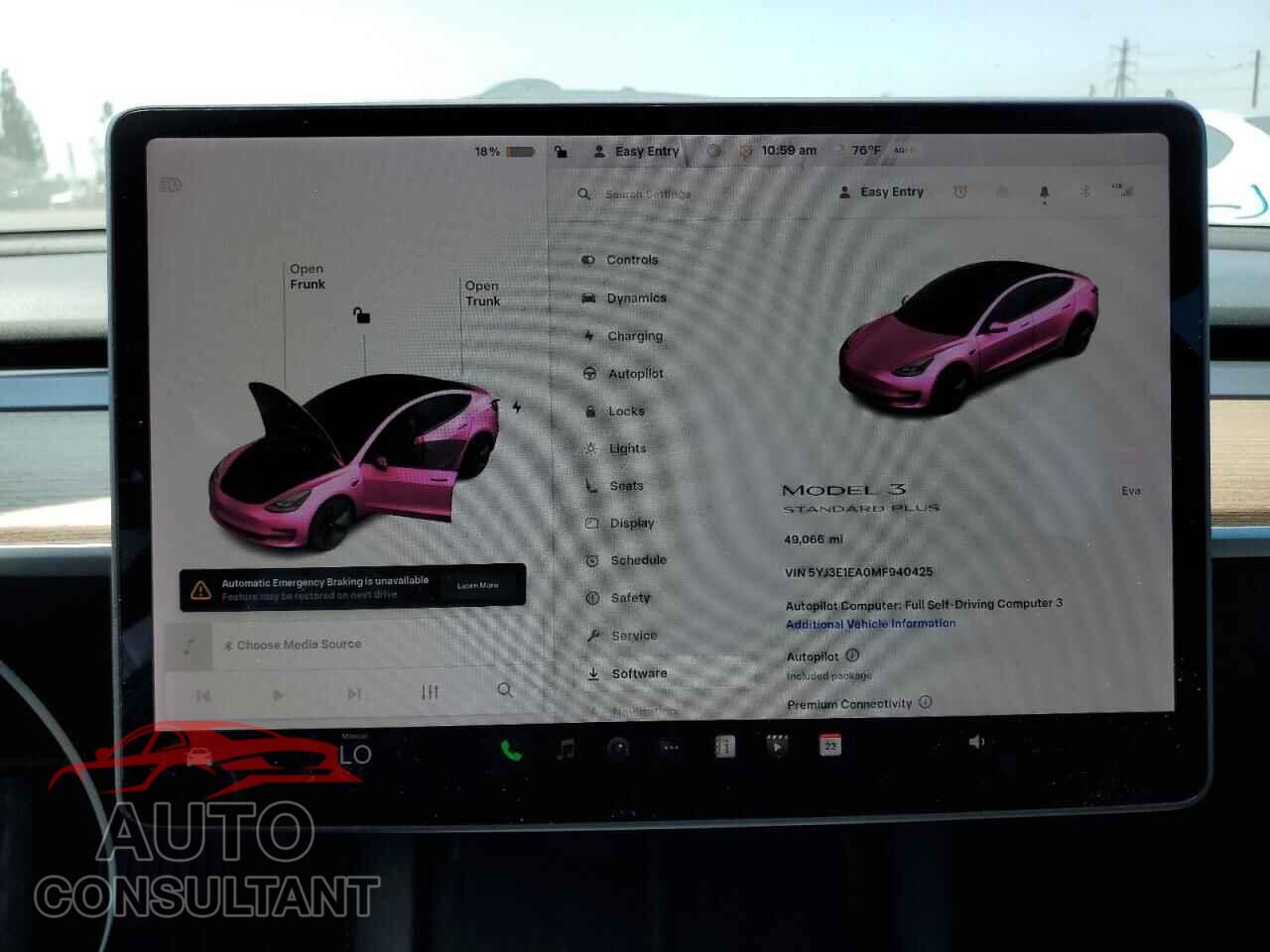 TESLA MODEL 3 2021 - 5YJ3E1EA0MF940425