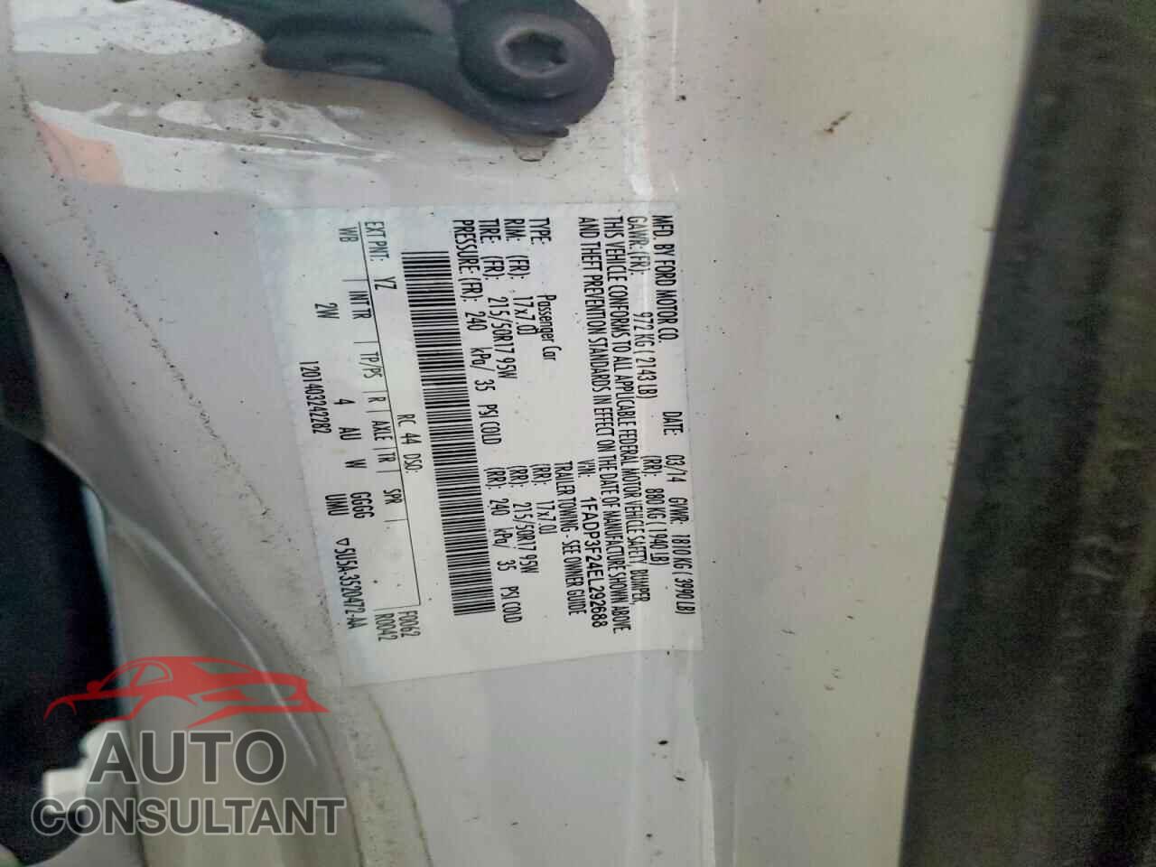 FORD FOCUS 2014 - 1FADP3F24EL292688