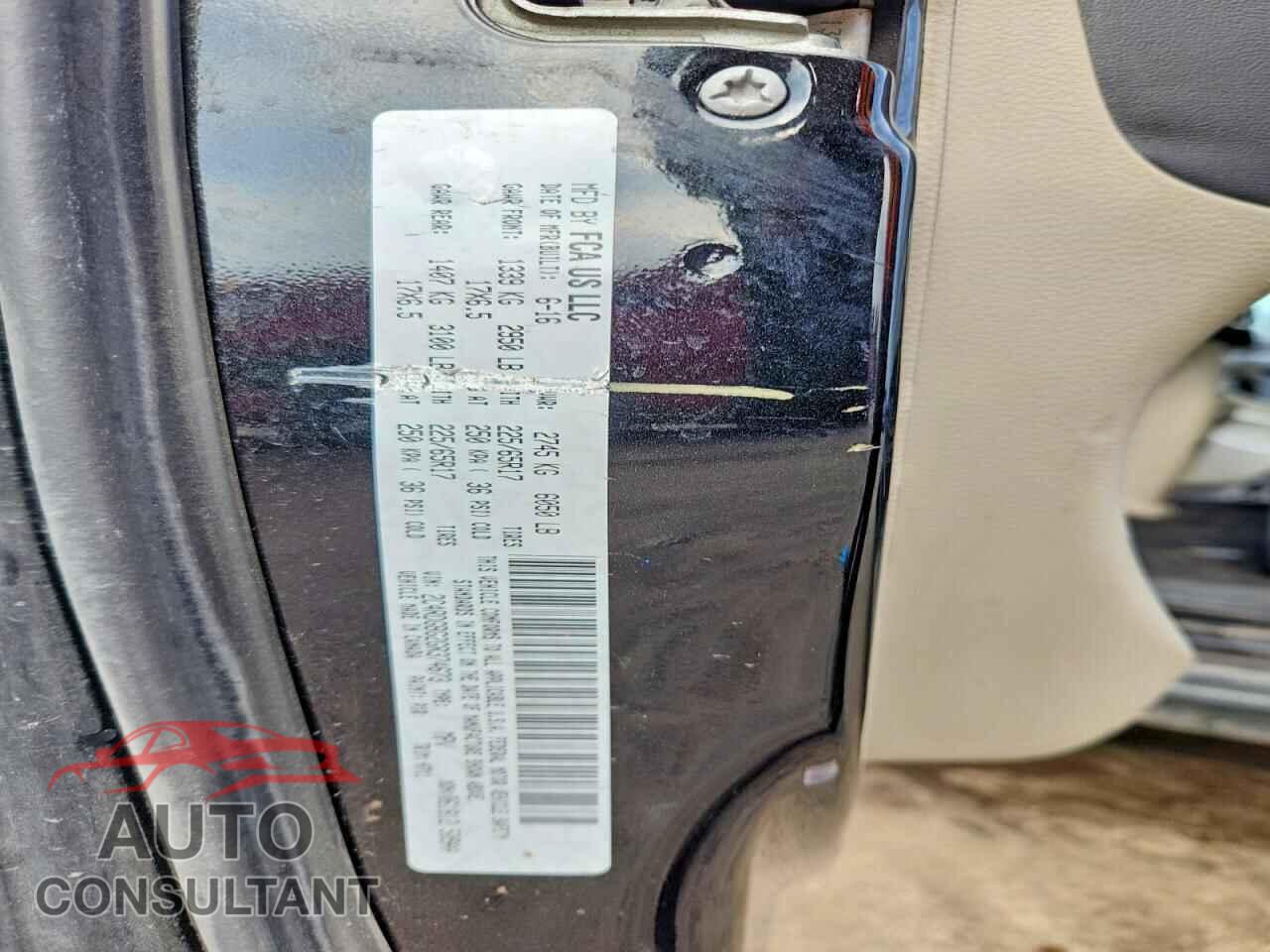 DODGE CARAVAN 2016 - 2C4RDGBG2GR374673