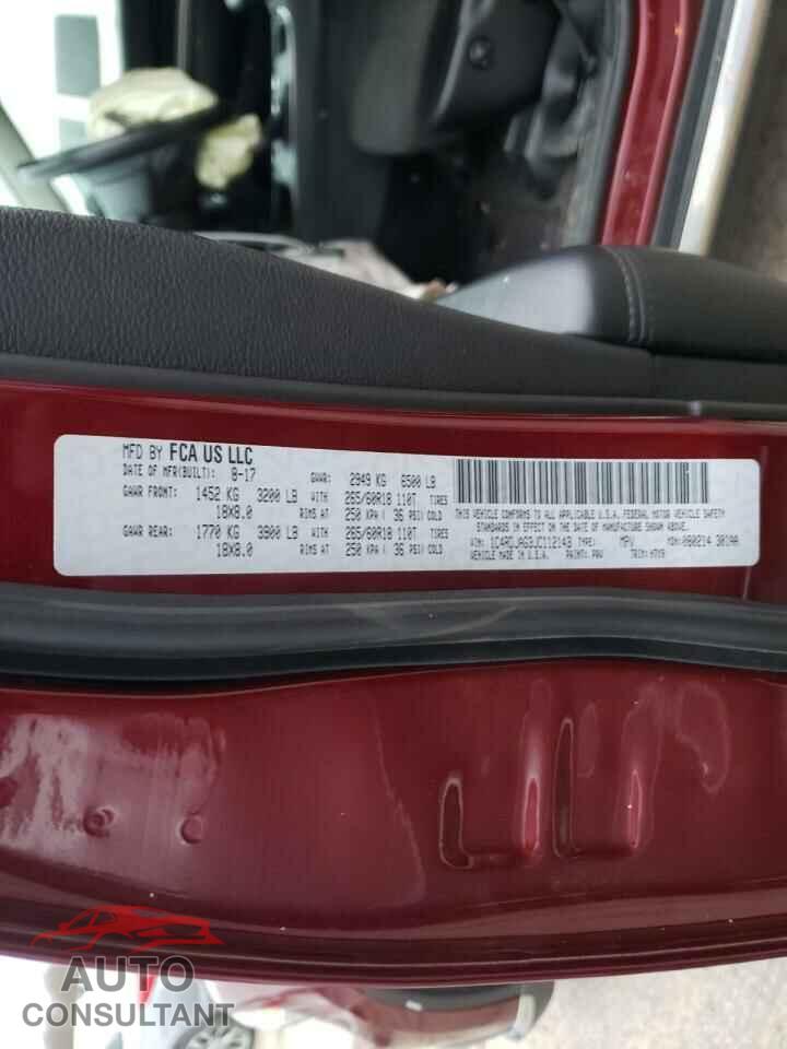 DODGE DURANGO 2018 - 1C4RDJAG3JC112143