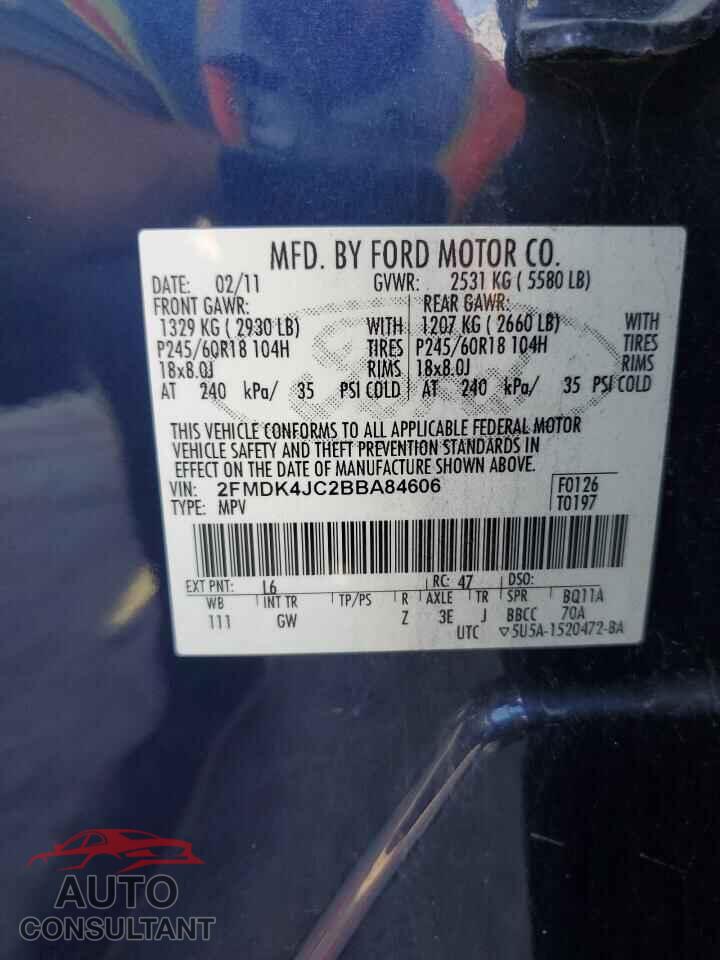 FORD EDGE 2011 - 2FMDK4JC2BBA84606