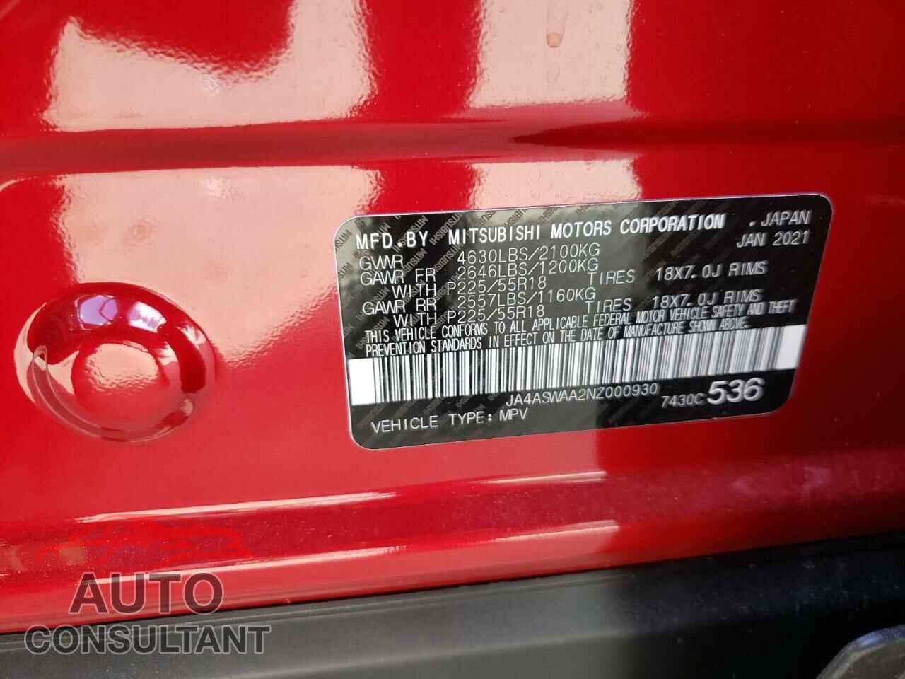 MITSUBISHI ECLIPSE 2022 - JA4ASWAA2NZ000930