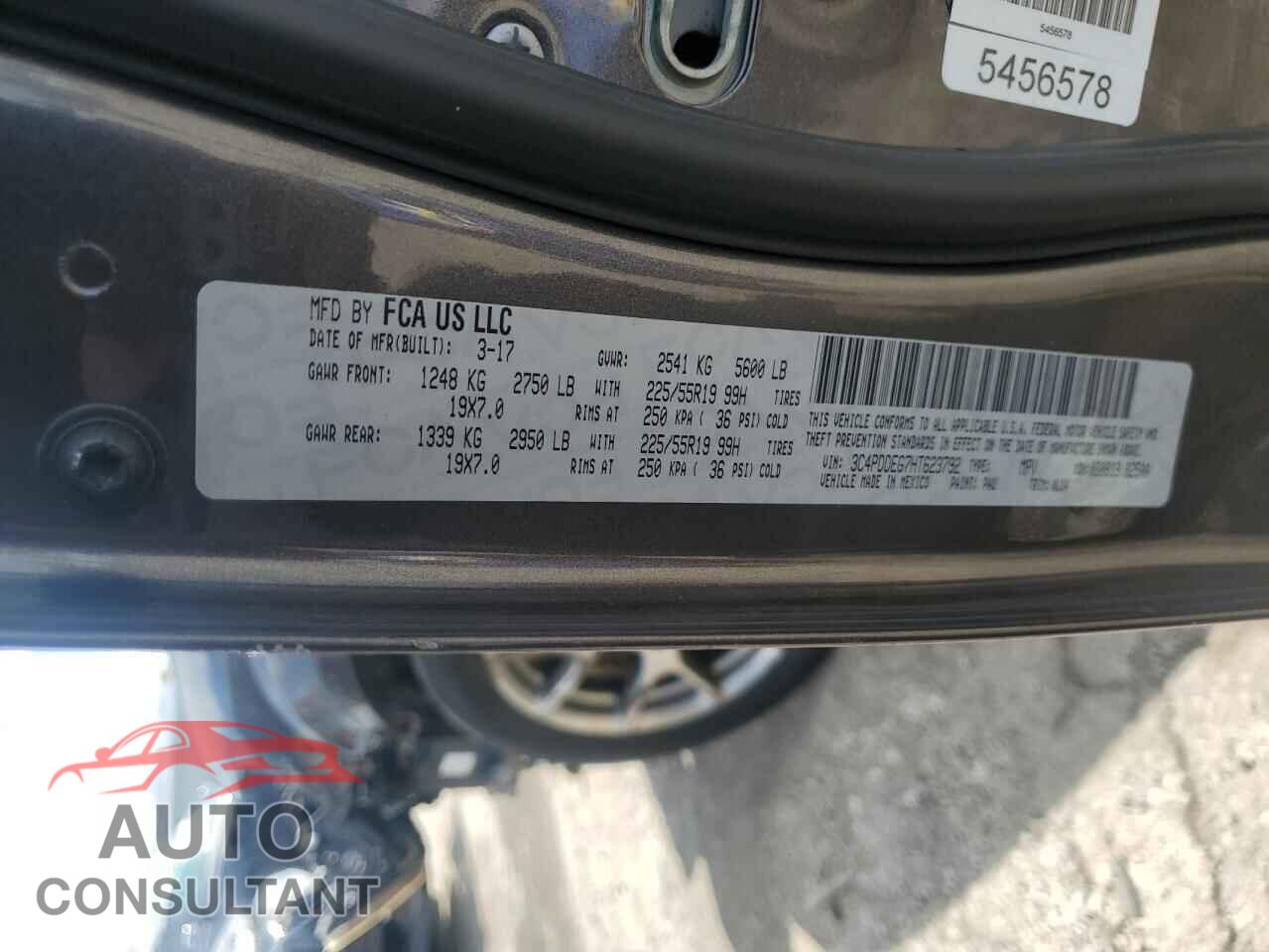 DODGE JOURNEY 2017 - 3C4PDDEG7HT623792