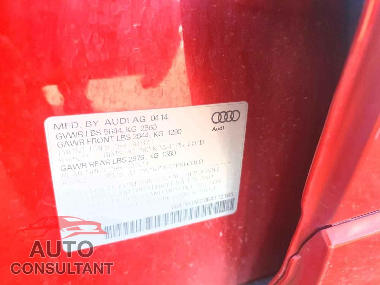 AUDI SQ5 2014 - WA1VGAFP6EA112163