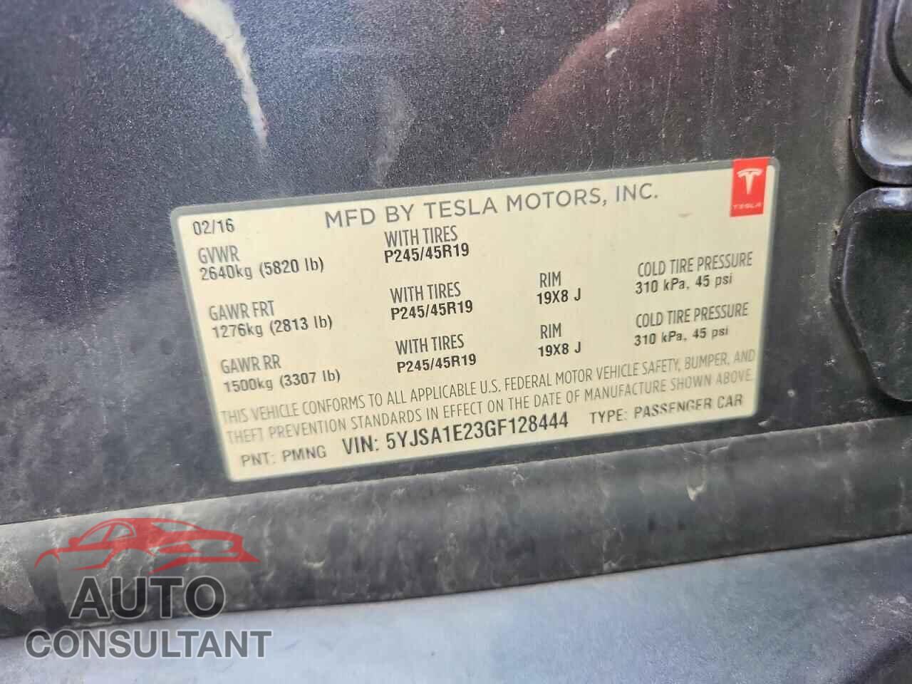 TESLA MODEL S 2016 - 5YJSA1E23GF128444