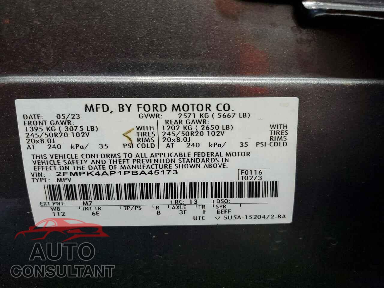 FORD EDGE 2023 - 2FMPK4AP1PBA45173
