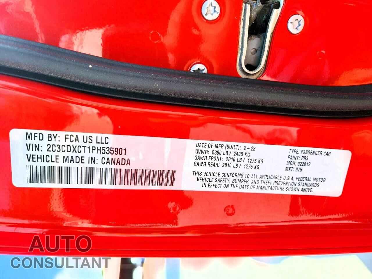 DODGE CHARGER 2023 - 2C3CDXCT1PH535901