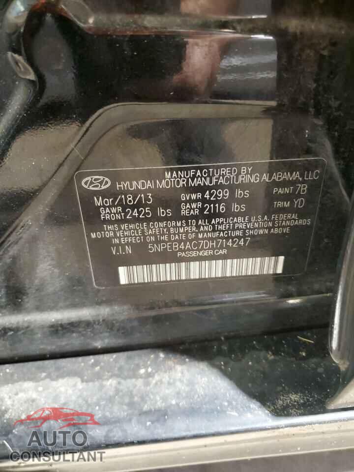 HYUNDAI SONATA 2013 - 5NPEB4AC7DH714247
