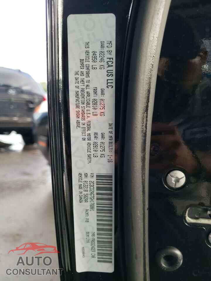 DODGE CHALLENGER 2016 - 2C3CDZAG7GH176801