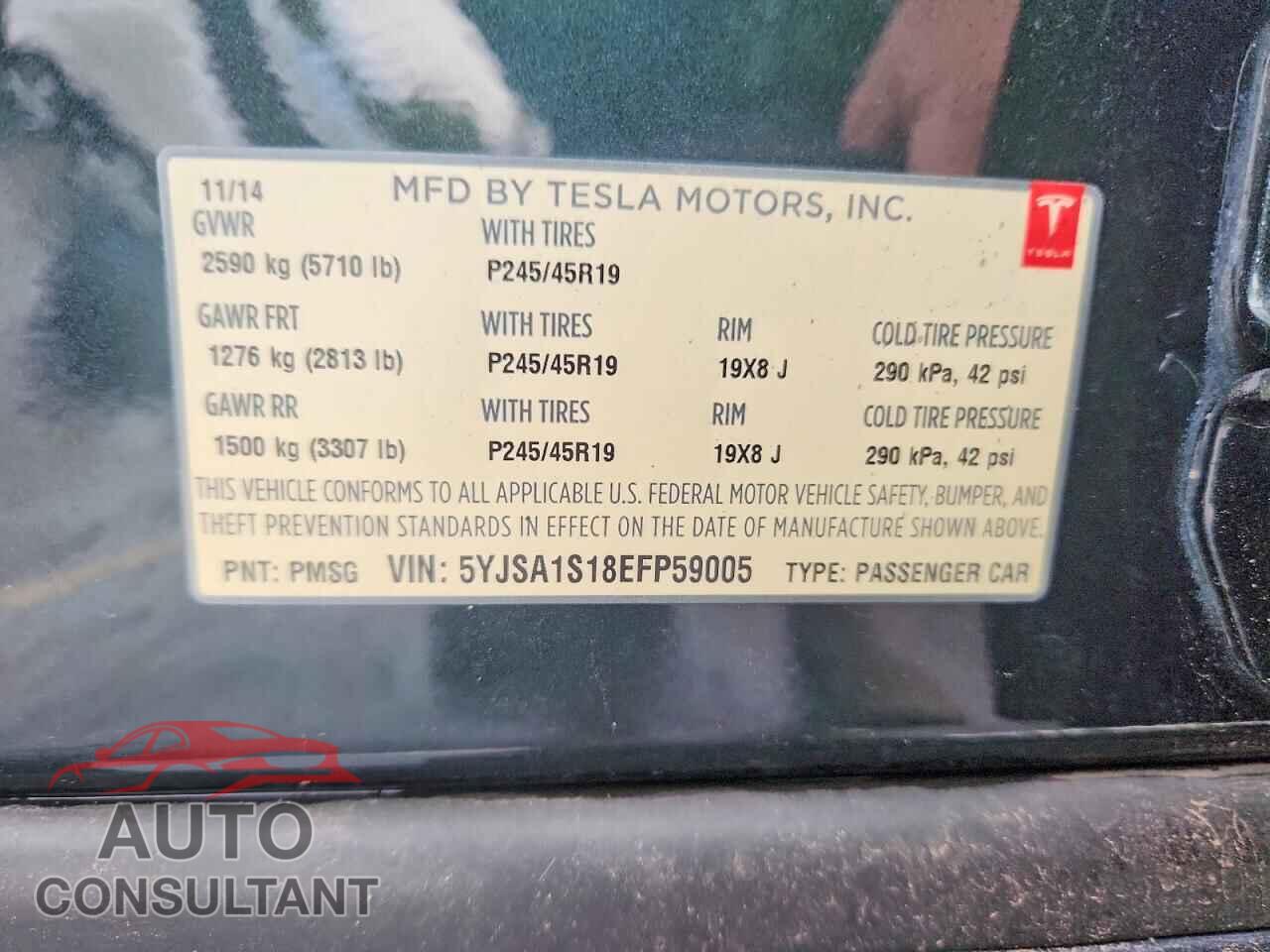 TESLA MODEL S 2014 - 5YJSA1S18EFP59005