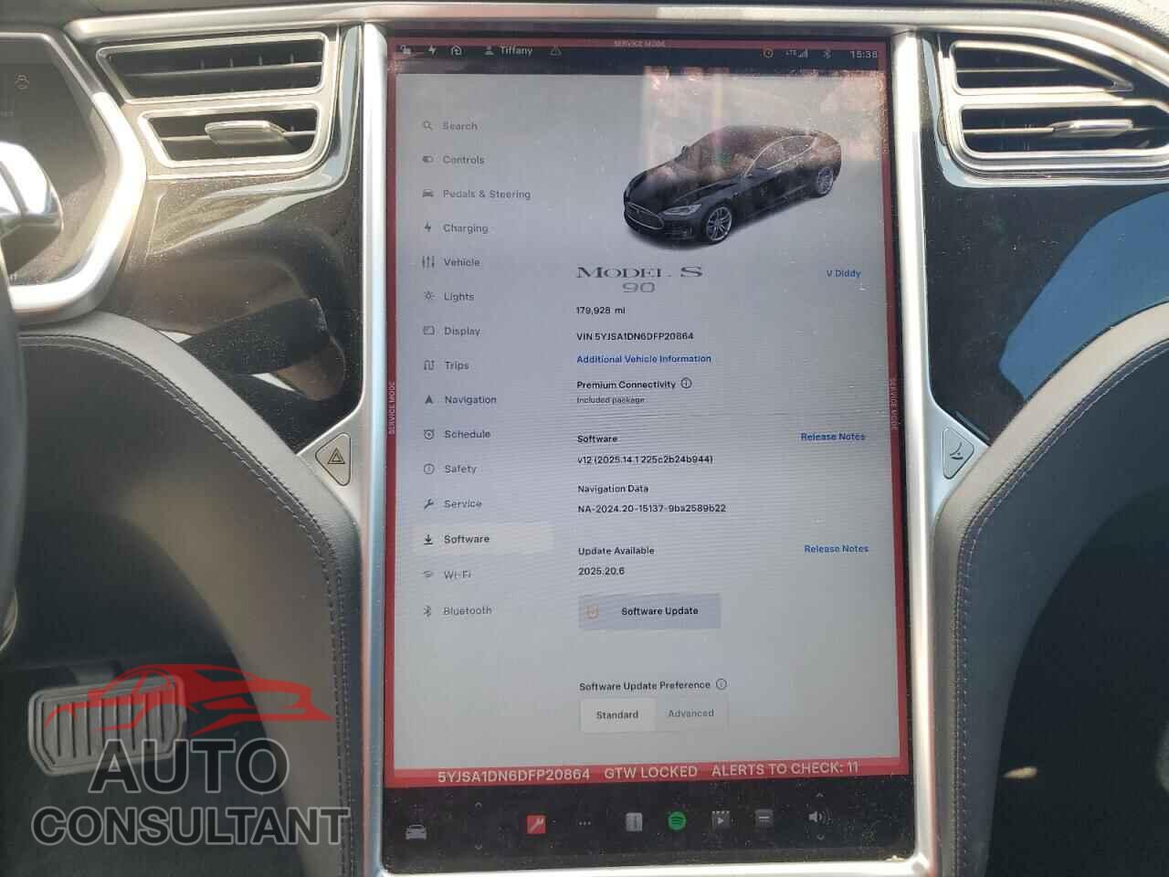 TESLA MODEL S 2013 - 5YJSA1DN6DFP20864