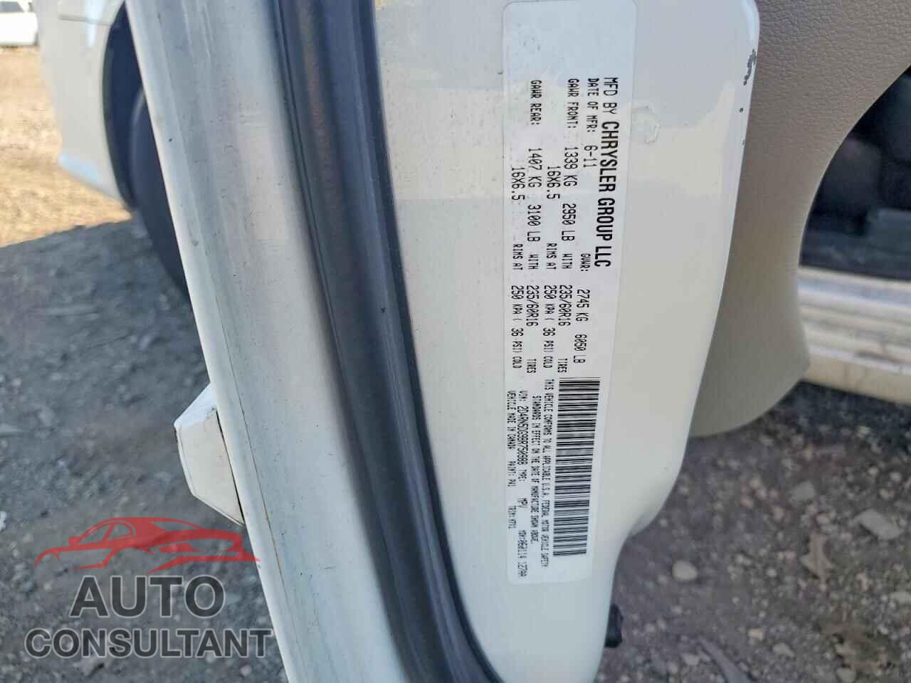 DODGE CARAVAN 2011 - 2D4RN5DG9BR750988