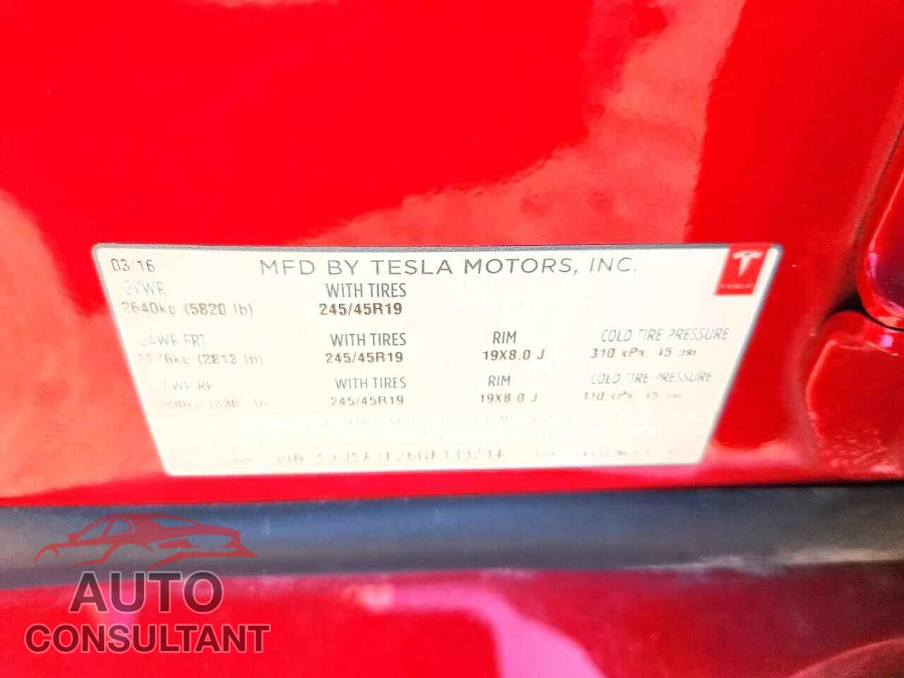 TESLA MODEL S 2016 - 5YJSA1E26GF133234