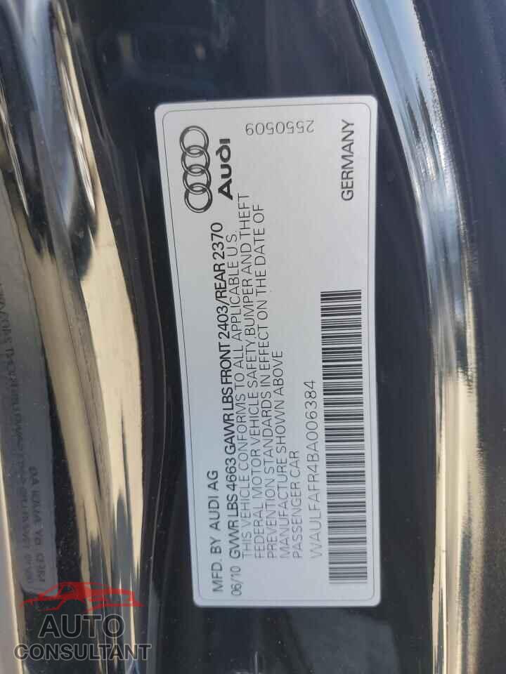 AUDI A5 2011 - WAULFAFR4BA006384
