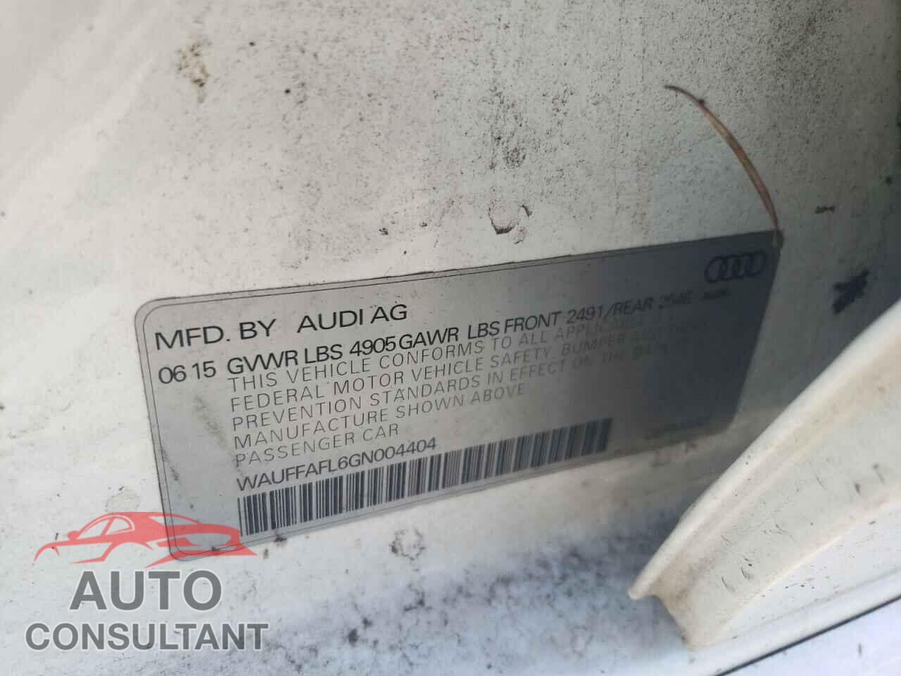 AUDI A4 2016 - WAUFFAFL6GN004404