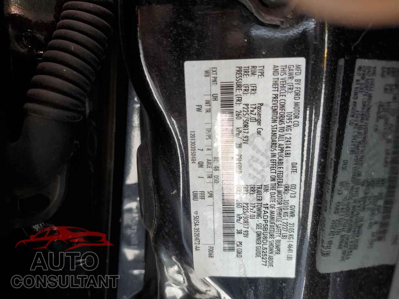 FORD CMAX 2013 - 1FADP5BU8DL525277