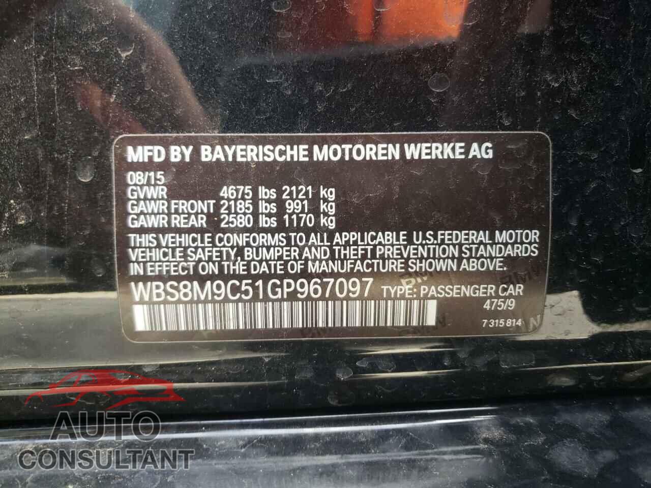 BMW M3 2016 - WBS8M9C51GP967097