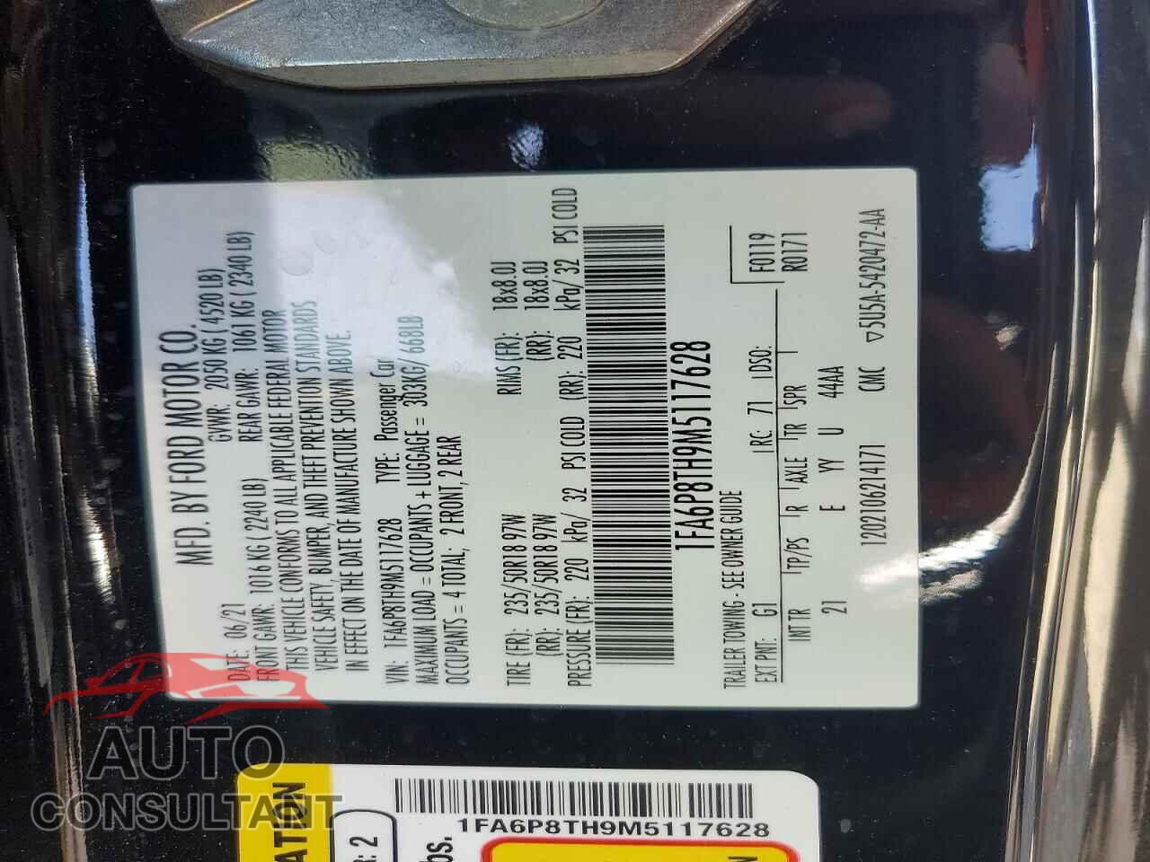 FORD MUSTANG 2021 - 1FA6P8TH9M5117628