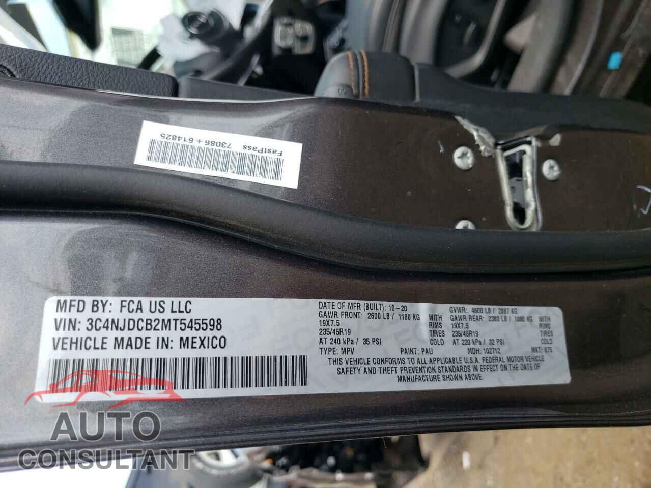 JEEP COMPASS 2021 - 3C4NJDCB2MT545598