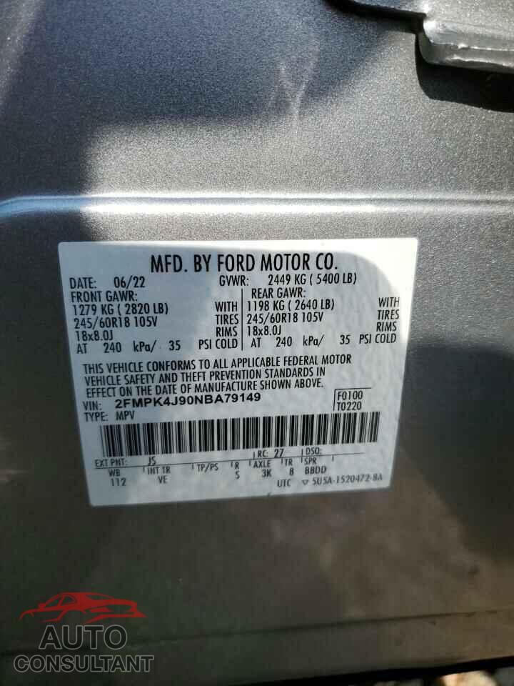 FORD EDGE 2022 - 2FMPK4J90NBA79149
