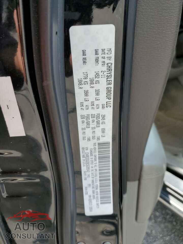 DODGE DURANGO 2011 - 1D4RE2GG2BC639542