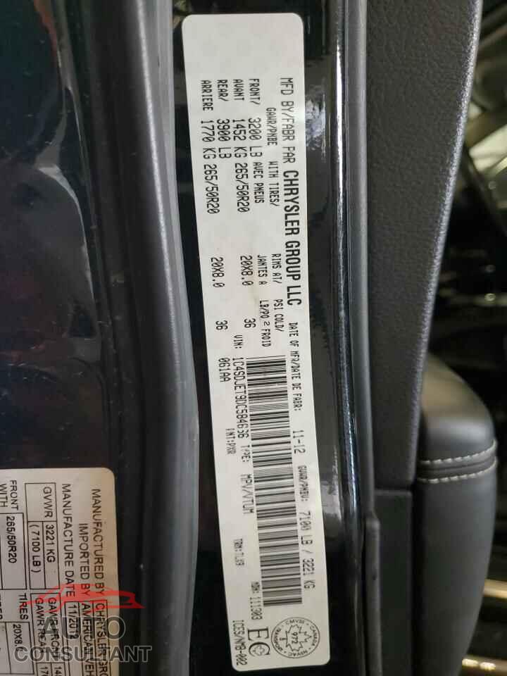 DODGE DURANGO 2013 - 1C4SDJET9DC584666