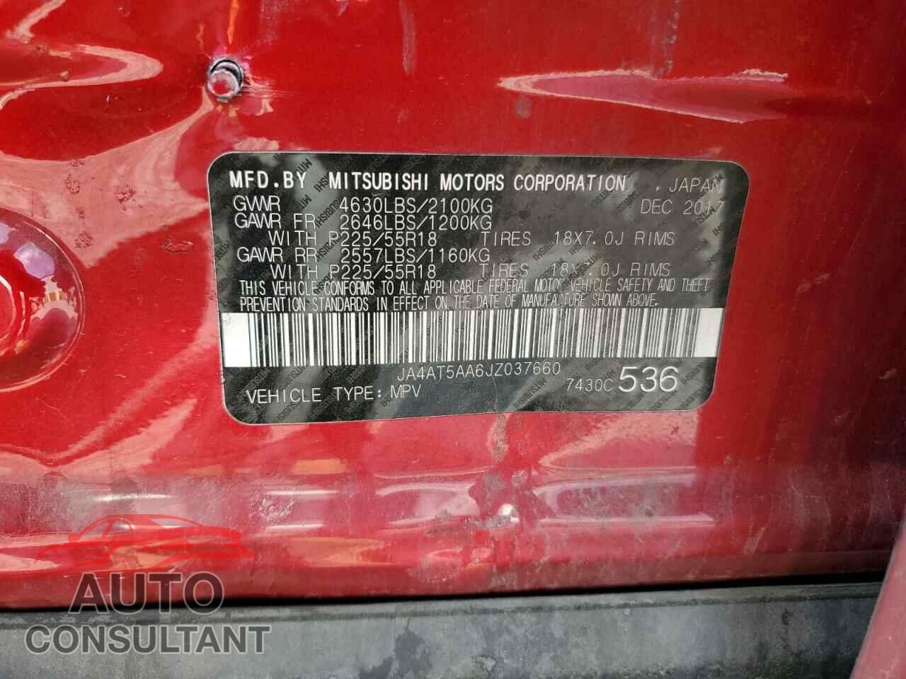 MITSUBISHI ECLIPSE 2018 - JA4AT5AA6JZ037660
