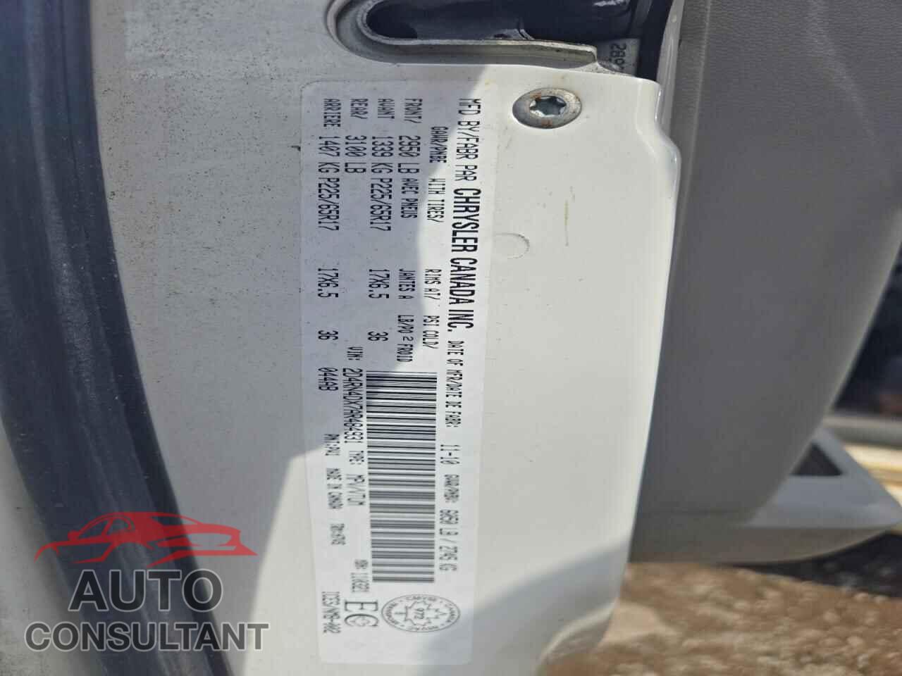 DODGE CARAVAN 2010 - 2D4RN4DX7AR484931